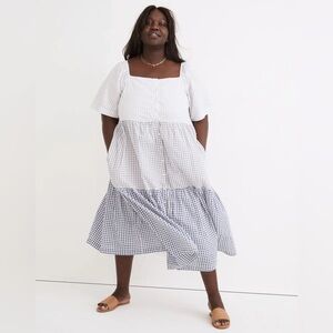 Madewell Blue Gingham Dress